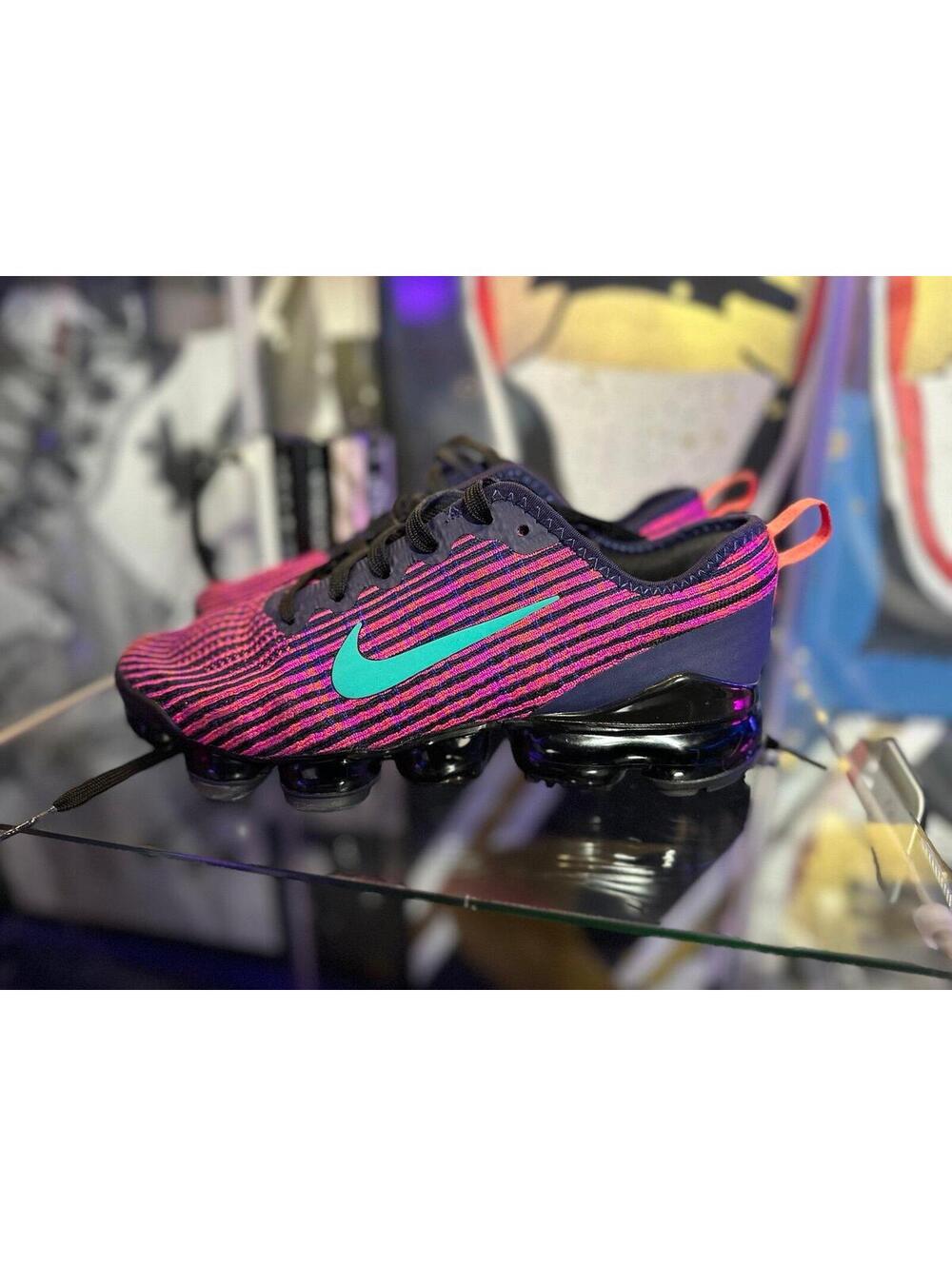 Nike Air Vapormax Flyknit 3 GS Blackened Blue Kinetic SIZE: 6.5 YOUTH
